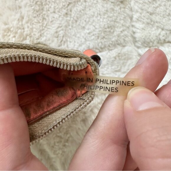 Coach | Signature Peach Leather Stripe | Wristlet - Picture 10 of 12